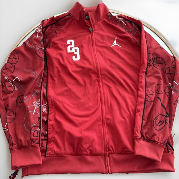Vintage Rare Air Jordan 23 Red Warm Up Jacket XXL Perfect Condition